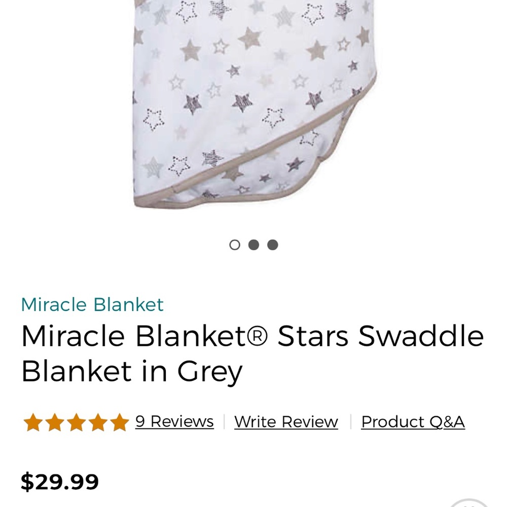 Miracle Blanket swaddle -used once-great condition